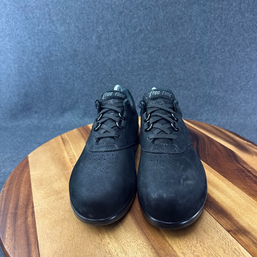 SAS Free Time Womens 10 M Black Nubuck Leather Walking Shoes Sneakers 2854108 - Picture 4 of 13